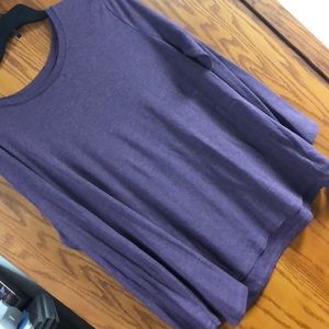 Ava & Viv long sleeve T-shirt burgundy heather 2x